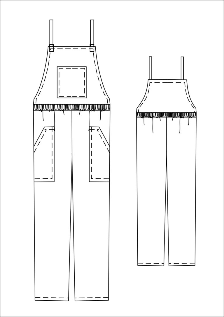 Pracovní kalhoty – střih